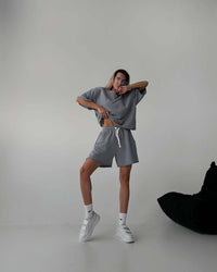 Marjorie | Women's Oversized Comfortable Two-Piece Set in Schiefer Gray