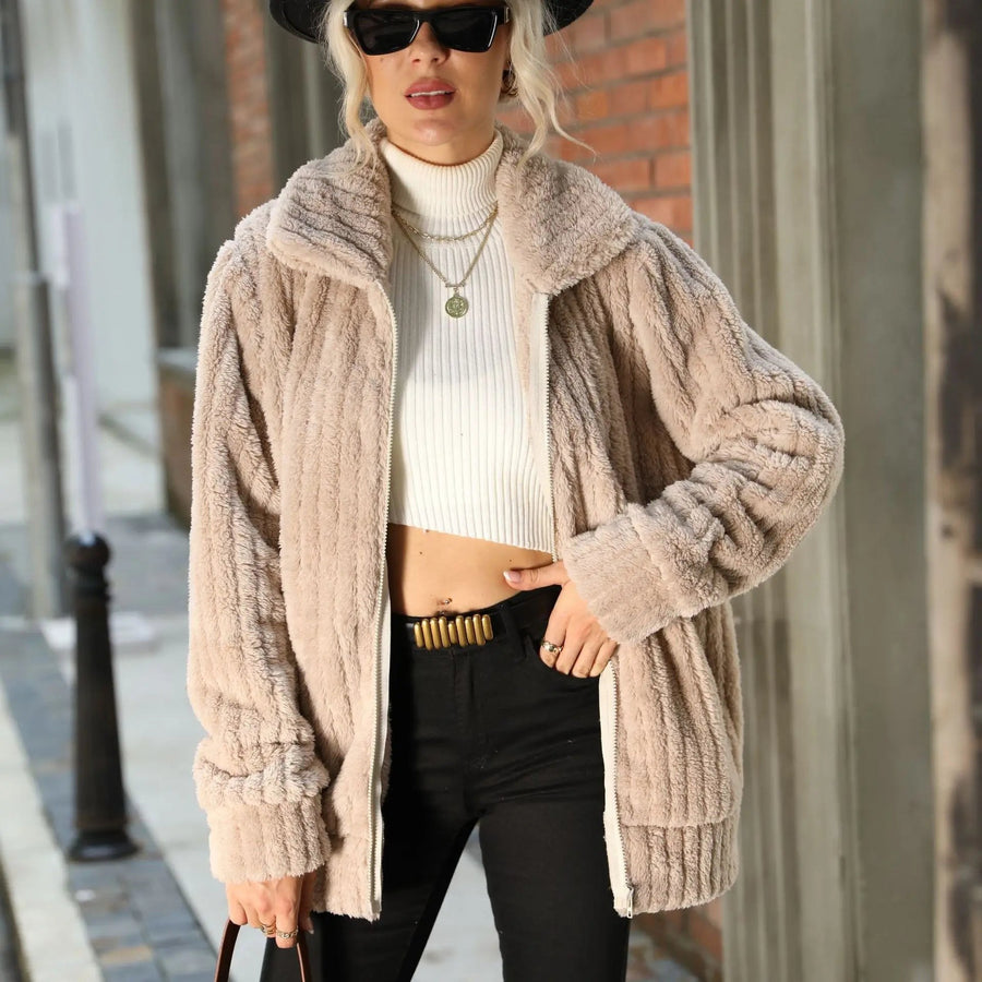 Marlene | Women's Zip Front Textured Jacket