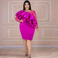 Marta | Women's Asymmetric Ruffle Lace Top
