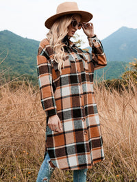 Martha | Women's Plaid Flannel Shirt in Khaki