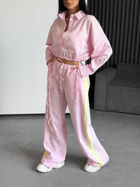Marthe | Women's Elastic Waist Drawstring Casual Pants – Dress Pants in Pink