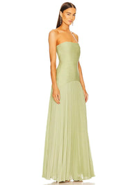 Mathilda | Women's Strapless Pleated Maxi Sundress