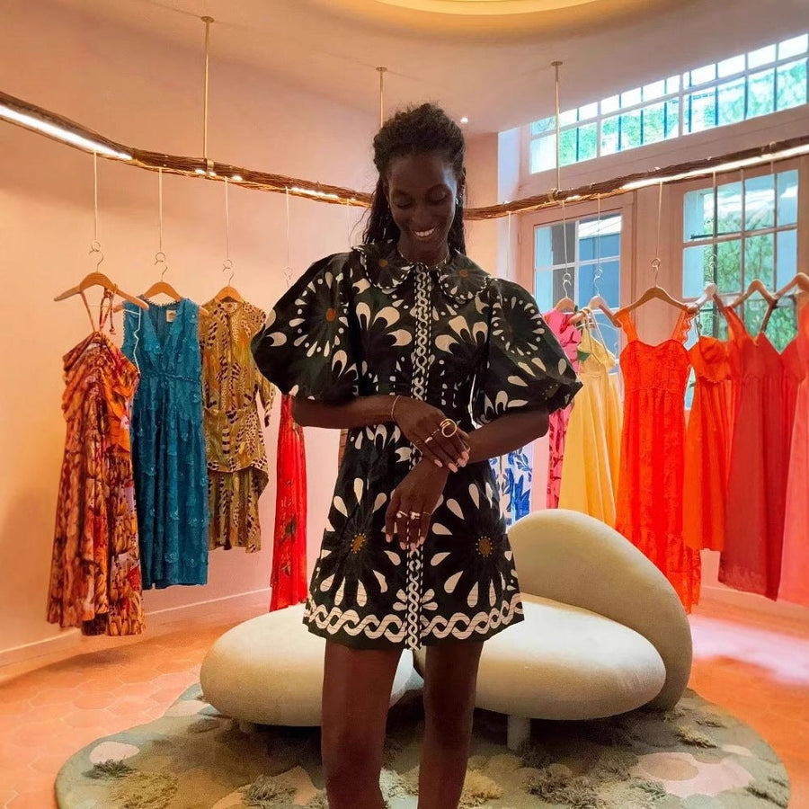 Maud | Women's Floral Dress in Green