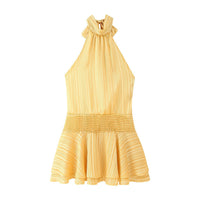 Mavis | Women's Ruffle Top in Yellow