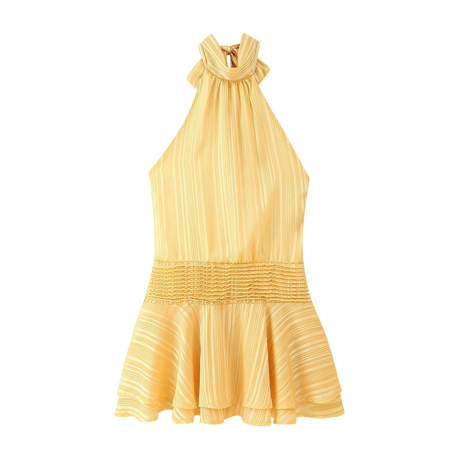 Mavis | Women's Ruffle Top in Yellow