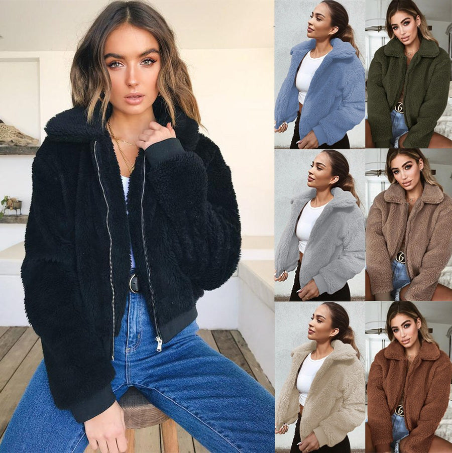Maxine | Women's Stand Collar Fleece Jacket