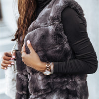 Maya | Women's Fleece Soft Vest – Fleece Jacket in Gray