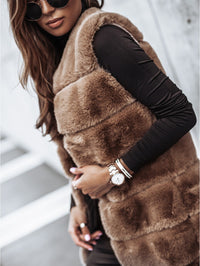 Maya | Women's Fleece Soft Vest – Fleece Jacket in Khaki