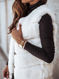 Maya | Women's Fleece Soft Vest – Fleece Jacket in White