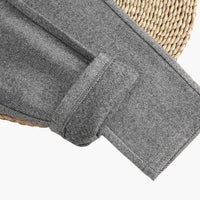 Meave | Women's Button Cuff Tapered Pants in Gray