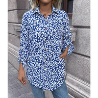 Melanthia | Women's Comfortable Blouse Top in Blue