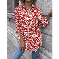 Melanthia | Women's Comfortable Blouse Top in Red