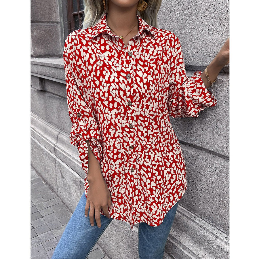 Melanthia | Women's Comfortable Blouse Top in Red