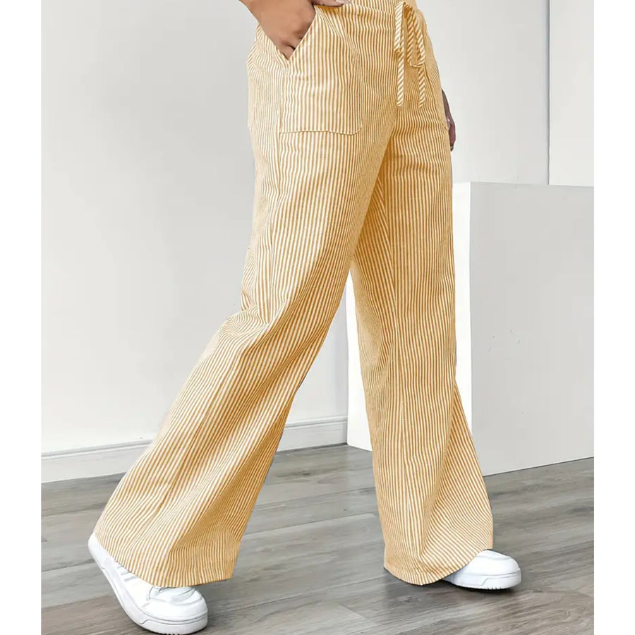 Melissa | Women's Striped With Pockets Pants