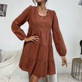 Melitta | Women's Ruffle Detail Voluminous Midi Dress