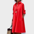 Merle | Women's Collared Midi Long Sleeve Polo Dress
