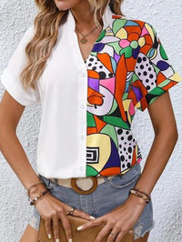 Messaline | Women's Asymmetric Blouse in White