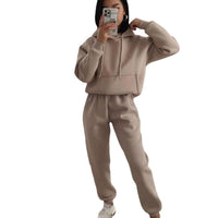 Mia | Women's Fleece Joggers in Apricot