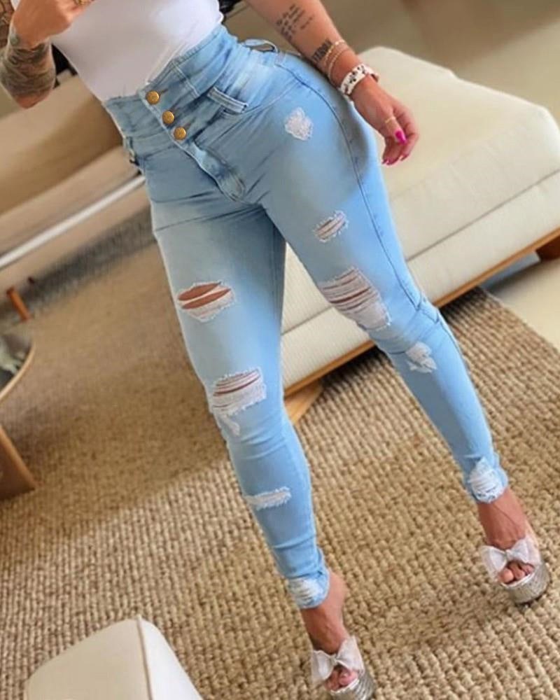 Micaela | Women's Fashionable Jeans in Light Blue