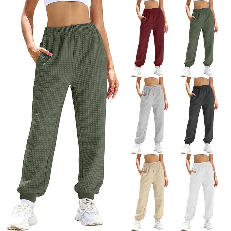 Michaela | Women's Elastic Waist Pockets Casual Pants – Dress Pants