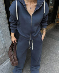 Michaela | Women's Hooded Tracksuit Set in Dark Blue