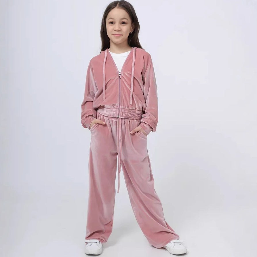 Mila | Women's Zip Velvet Tracksuit Set