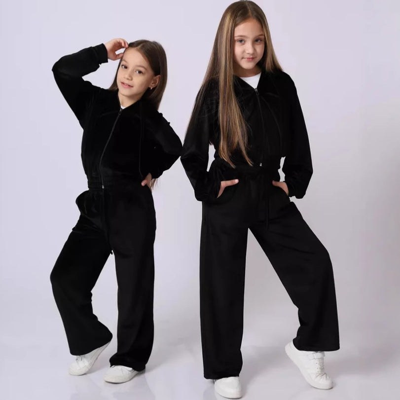 Mila | Women's Zip Velvet Tracksuit Set