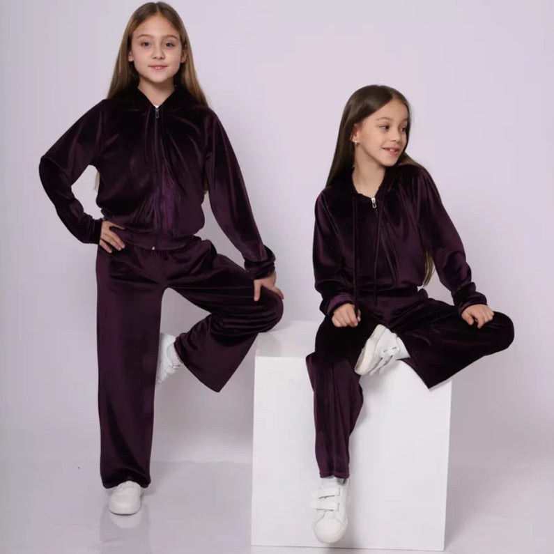 Mila | Women's Zip Velvet Tracksuit Set