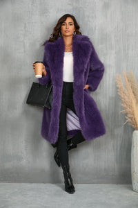 Milagrosa | Women's Faux Fur Elegant Coat in Purple