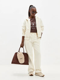 Mildred | Women's Zip Joggers in Ivory