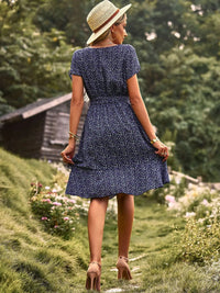 Millicent | Women's Floral Tie Waist Midi Summer Dress