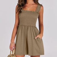 Mimosa | Women's Ruched Mini Dress in Brown