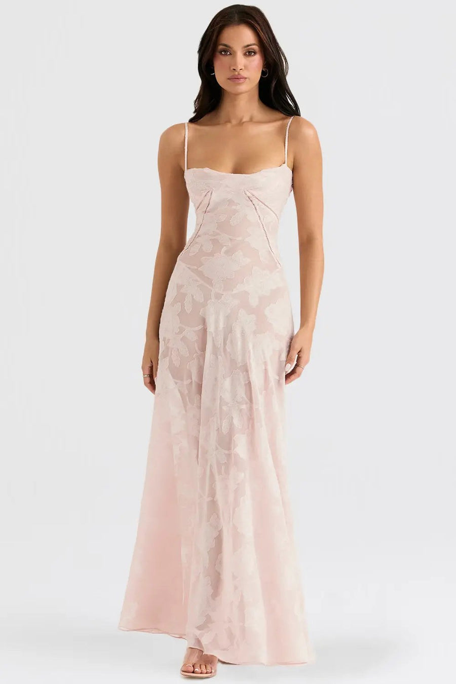 Mimosa | Women's Open Back Maxi Summer Dress in Pink