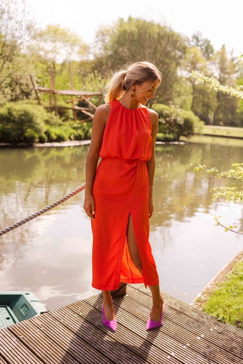 Mirabelle | Women's Sleeveless Split Midi Summer Dress