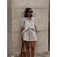 Miranda | Women's Two-Piece Set in Khaki