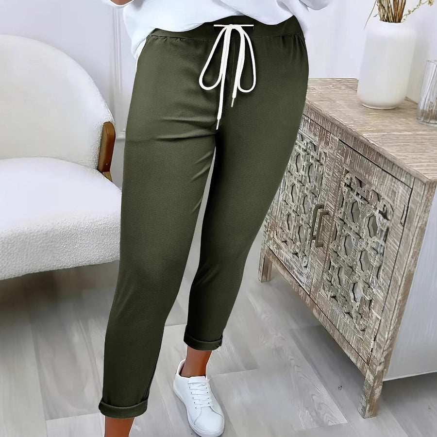Modesty | Women's Elastic Waist Drawstring Casual Pants – Dress Pants
