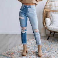 Moira | Women's Vintage Casual Jeans in Blue