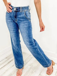 Morgana | Women's Tailored Vintage Casual Jeans in Light Blue