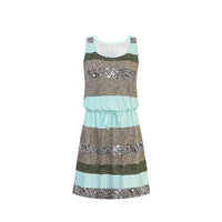 Morgana | Women's Drawstring Striped Fashionable Dress – Casual Dress