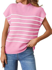 Morgane | Women's Knit Modern Top in Pink