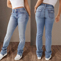 Morwenna | Women's Tailored Fashionable Jeans in Light Blue