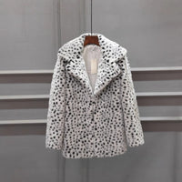 Mystique | Women's Leopard Print Faux Fur Jacket