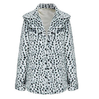 Mystique | Women's Leopard Print Faux Fur Jacket