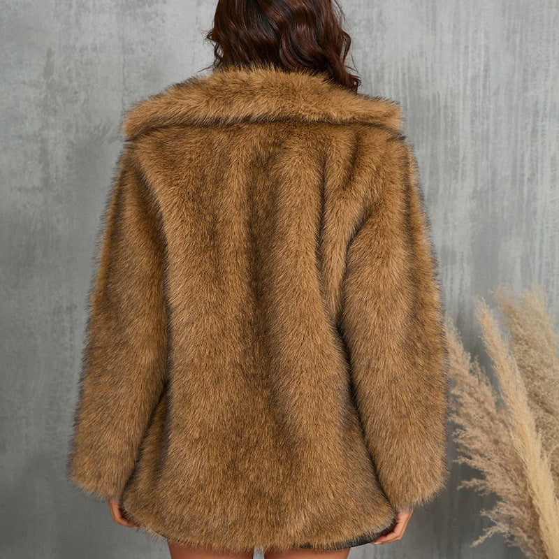 Nadezda | Women's Soft Elegant Faux Fur Coat