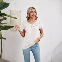 Nadine | Women's Short Sleeve Lace Blouse