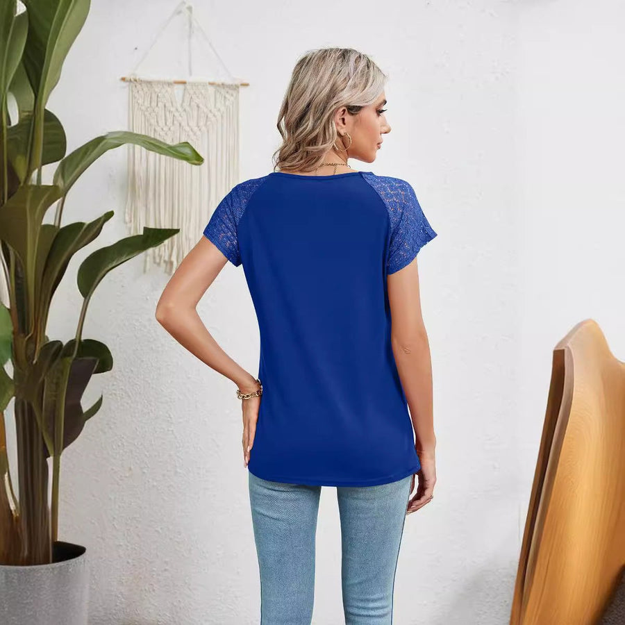 Nadine | Women's Short Sleeve Lace Blouse