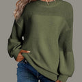 Nancy | Women's Textured Knit Panels Sweater