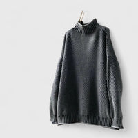 Naomi | Women's Textured Mock Neck Sweater in Gray