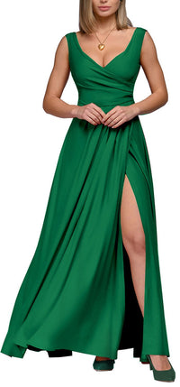 Narcissa | Women's Wrap Elegant Dress in Green