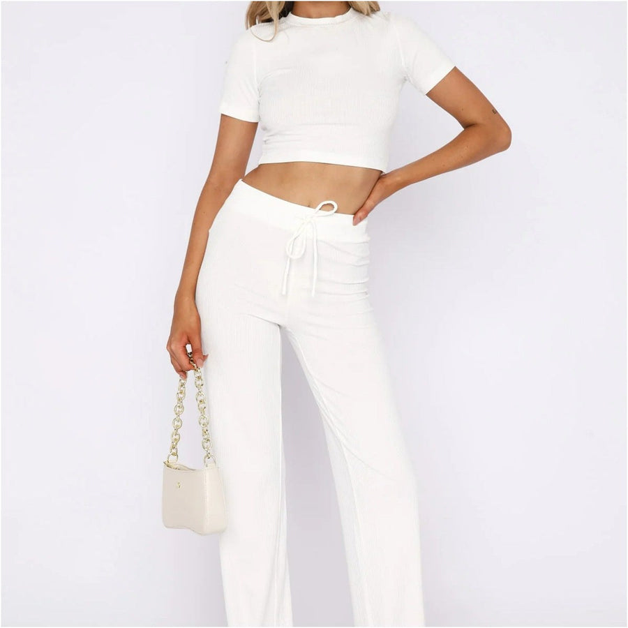 Natalia | Women's Short Sleeve Top in White
